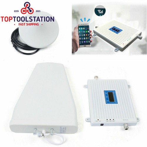 Mobile Phone Signal Repeater Booster 900/1800/2100 Band 3G 4G Amplifier GSM DCS - Photo 9 sur 12