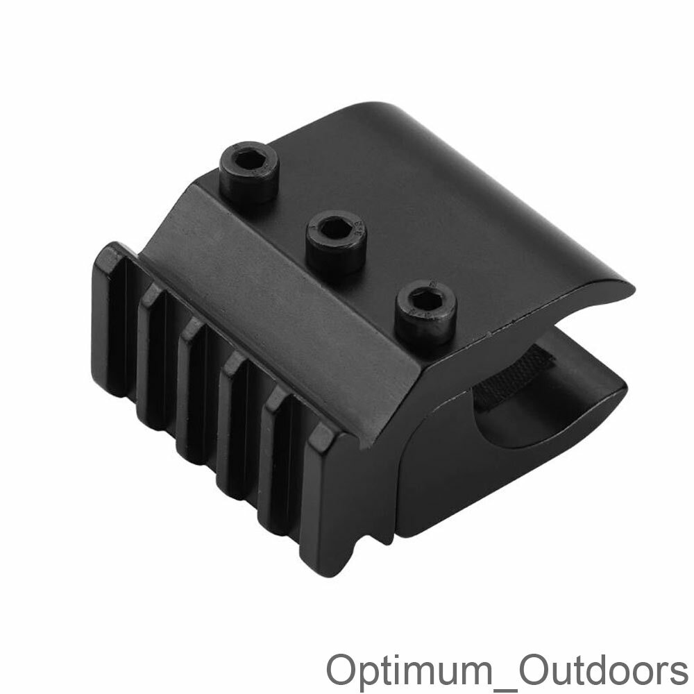 Rifle Barrel Clamp w 5 Slot 20mm Weaver Rail Bipod Flashlight Scope