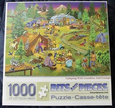 NEW Bits  Pieces 1000 Pc Puzzle Camping With Grandma And Gramps Sandy Ruskino