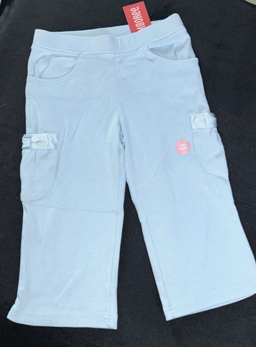NEW Kid Girl 5 Gymboree ICE CREAM SOCIAL Capri Bow Knit Pants Blue Cargo Pocket