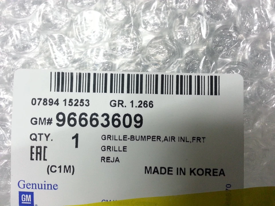 FRONT AIR INTAKE BUMPER GRILLE FOR DAEWOO(GM) ALLNEW MATIZ05~09 #96663609Express - Image 4 of 4