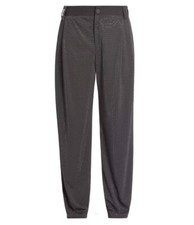 $895 NWT Versace Jeans Couture Black Iridescent Jacquard Slim Trousers Pants 34