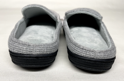 ISOTONER Slippers Mens Size 8 9 Grey Slip On Plush Lined Gel Memory Foam isotoner Gray Slippers for Men for sale | eBay main image 4
