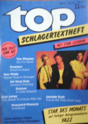 TOP SCHLAGERTEXTHEFT 11 - 1988 C (163) Autogrammkarte YAZZ Duran Ofra Haza Bravo