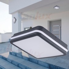 24W LED Bulkhead Light Outdoor IP54 Domestic Garden Wall Ceiling Light Square 