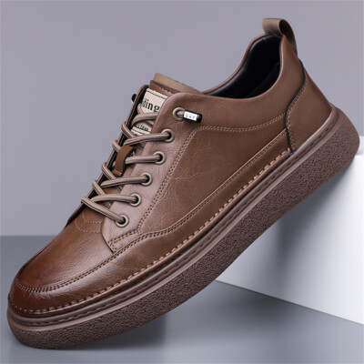 Men's Leather Dress Sneaker Men's Fashion Casual Shoes | eBay