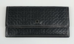 coach black envelope wallet