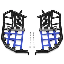 For Raptor 700 Nerf Bars Pro Peg Heel Gaurds Black Bar with Blue Nets Steel