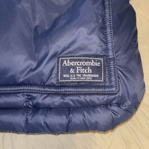 Abercrombie & Fitch Plumón Cremallera Completa Capucha Azul Marino 600 Talla Hombres Pequeño - Imagen 7 de 16