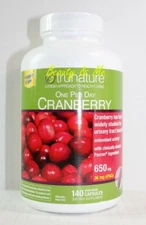 trunature CRANBERRY 650mg, 140 Capsules ** Maintain Healthy Urinary Tract **  