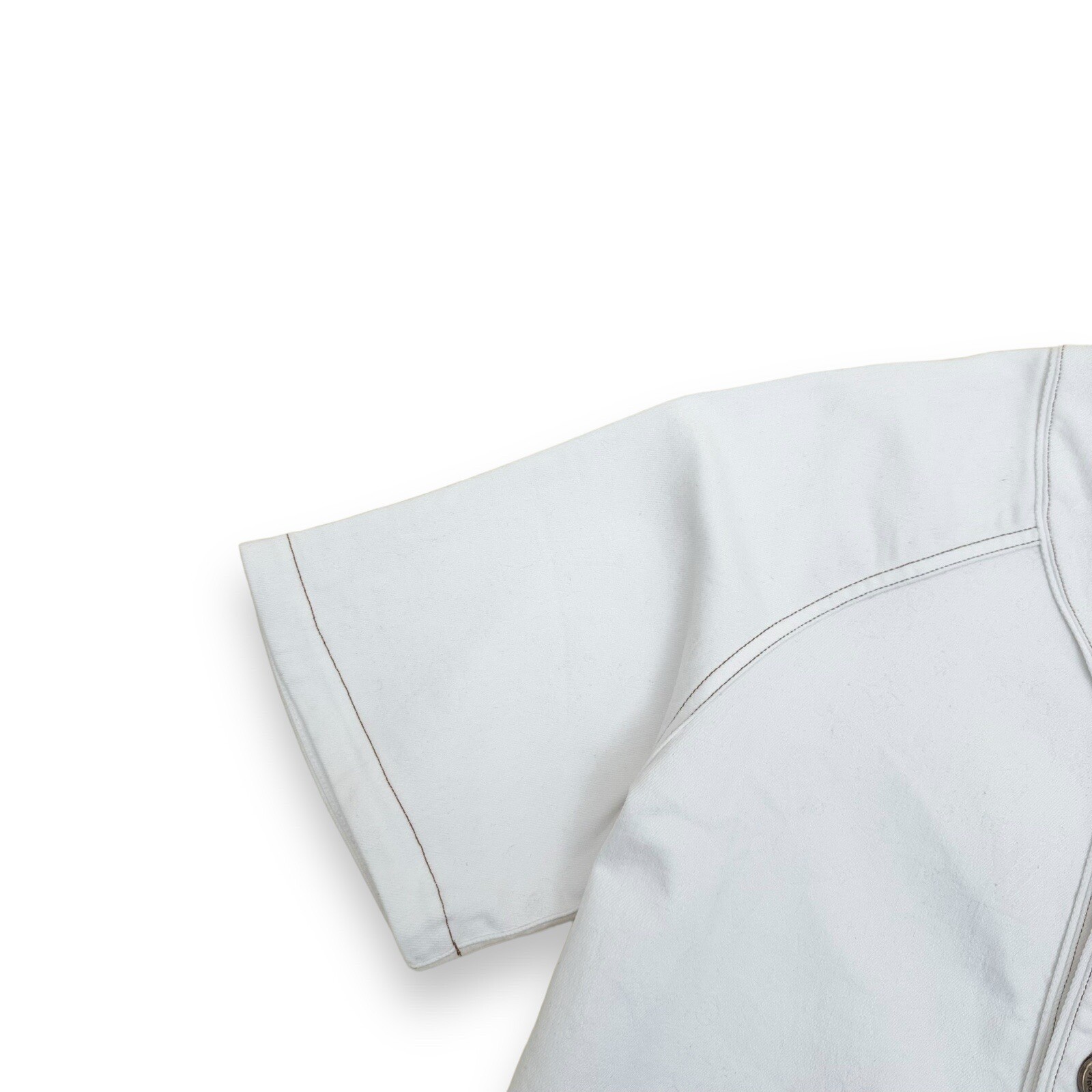Louis Vuitton Embossed Monogram White Baseball Shirt L RRP £1000 image 5