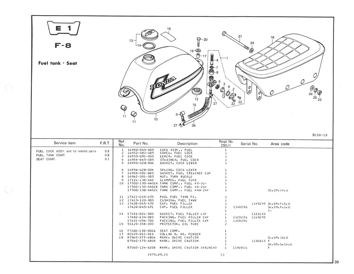 HONDA Parts Manual Z50J Z50 Z50A 1976 1977 on Replacement Spares