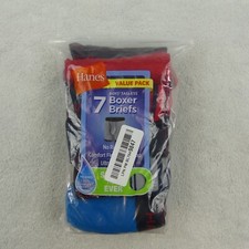 Hanes Underwear Boys Small Boxer Briefs Tagless Cool Comfort 7 Pack