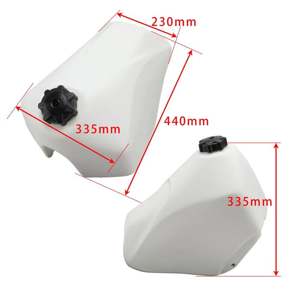 Oversized 3.2 Gallon Fuel Gas Tank White For Kawasaki KLR250 KLR 250 1985-05 T08 Foto 2 de 4