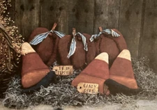 PATTERN Pumpkins Candy Corn Crows Ornies Bowl Fillers NEW Threadbare Primitives