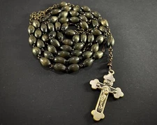 Antique Priest’s Rosary 19th Century Catholic Prayer Beads Unique Religious Item
