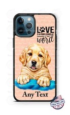 Golden Retriever Puppy Dog Face Love Word Personalized Phone Case Cover Gift