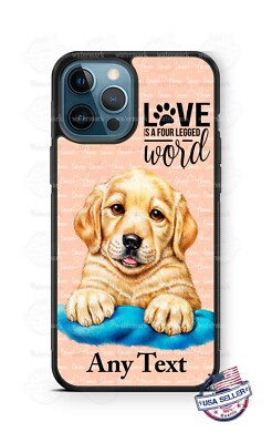 Golden Retriever Puppy Dog Face Love Word Personalized Phone Case Cover Gift