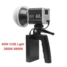 SHUNYI 60W Handheld COB LED Video Light Bi-Color 2800K-6800K Photography Light