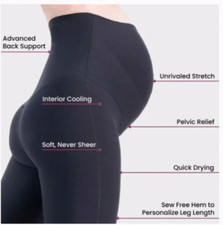 The GLOWE Maternity Legging 27" Size Small Black