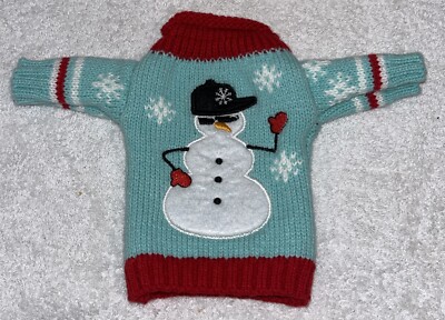 Uncle Bob's Christmas Ugly Sweater Wine Bottle Holder Snowman