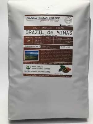 8oz/5lb - Brazil   South America   Fresh Roasted To Order Coffee