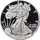 2017-W Silver American Eagle $1 NGC PF70 Ultra Cameo 1st Day of Issue