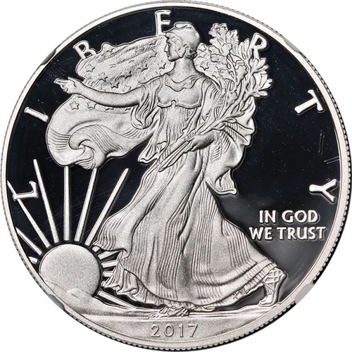 2017-W Silver American Eagle $1 NGC PF70 Ultra Cameo 1st Day of Issue