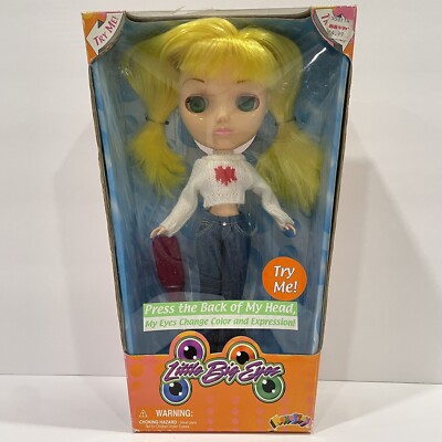 Little Big Eyes Doll Color Change Blonde Blythe Clone 2001 Street Wise TORN BOX
