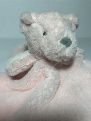 Mudpie Plush Teddy Bear Pink Lovey Security Blanket Stuffed 13 inch SUPER SOFT - Picture 11 of 16