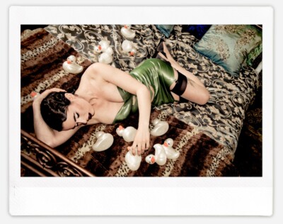 Art model Olive Glass Instax Wide Instant Film Print