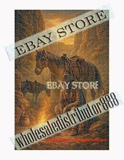 1000 piece jigsaw puzzle Horses campfire western desert horse