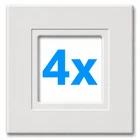 4 x SINGLE LIGHT SWITCH SOCKET WHITE FINGER PLATES SURROUND WALL PROTECTOR COVER