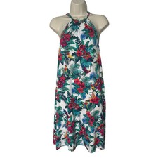 Tommy Bahama Tropical Halter Shift Midi Dress Size XS