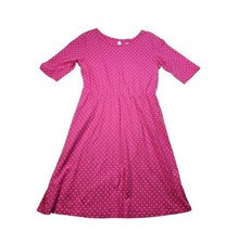 Old Navy Girl's Fit  Flare Pink Polka Dot Dress - XL 14 