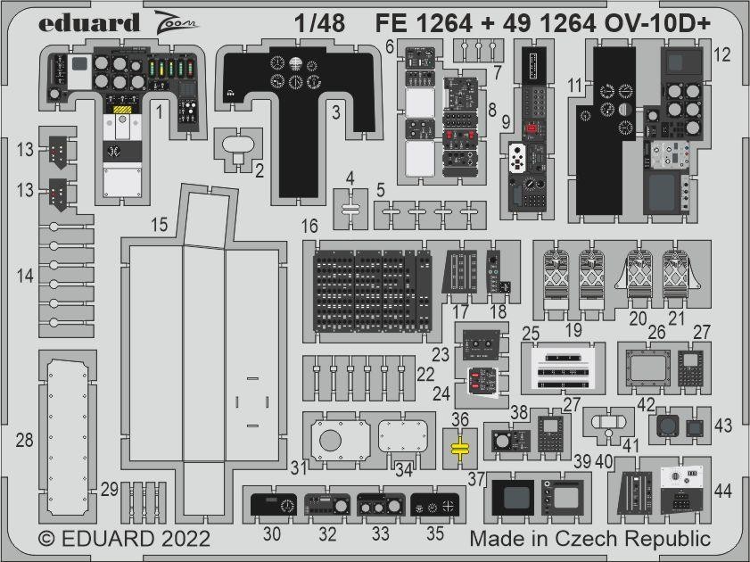 Eduard EDFE1264 1:48 North-American/Rockwell OV-10D+