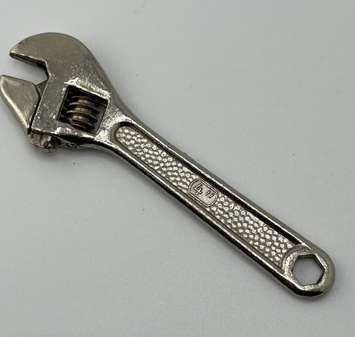 "Llave ajustable de 4"" herramienta de colección antigua hecha en ALEMANIA OCCIDENTAL"
