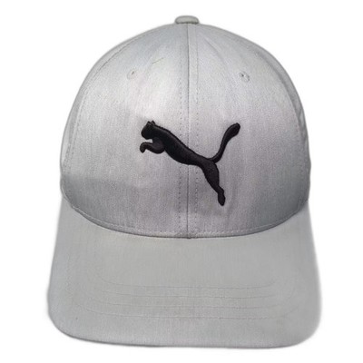 Puma Gray Snapback Hat One Size Embroidered Logo Sport Flexfit 110 Adjustable