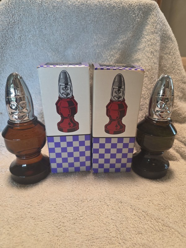 Two Vintage Chess The Bishop Avon Bottles New After Shave & Hair Lotion For Men