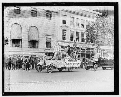 Washington DC Auto Trade Assoc Parade 1919 Manhattan Cleaning Dyes Truck