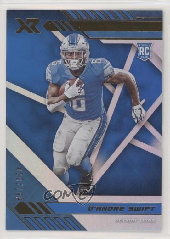 2020 Panini XR Rookie Blue 20/199 D'Andre Swift #109 Rookie RC u6m