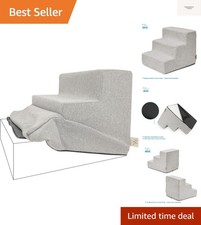 Foam Pet Steps Cover for Small Dogs and Cats, Portable Ramp Stairs for Couch,...