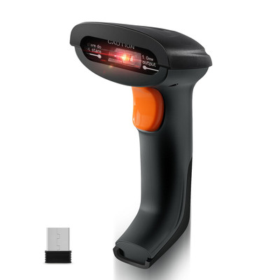 Handheld Barcode Scanner, Rechargeable 1D Wireless CCD Bar Code Reader