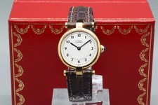 *Quasi come nuovo/scatola* orologio al quarzo donna Cartier Vendome Must De Vermeil 590004