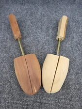 Vintage Wood Shoe Keeper Mohawk Rochester NY Shoe Tree Co. Split Toe Pair