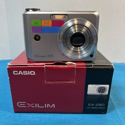 Casio Exilim EX-Z90 12.1MP Digital Camera Silver CIB Pre Owned Tested Works