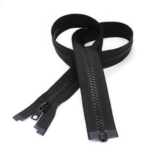 YKK 580 Black Molded Plastic Separating Zipper 25 Pack Made in USA Active Wear