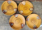 4 Sango Splash Brown 4951 Stoneware Dinner Plates. Georgeous  — photo 1