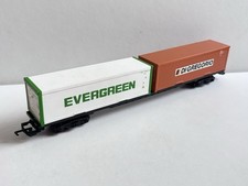 Hornby R6202 Container Wagon & 2x 30ft Containers EVERGREEN & DI-GREGORIO