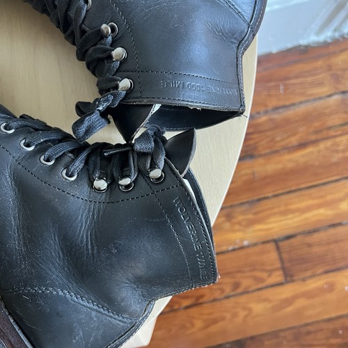 Used Wolverine Addison Boot W05344 1000 Mile Wingtip Black Size 7.5D Made In USA - Picture 14 of 20